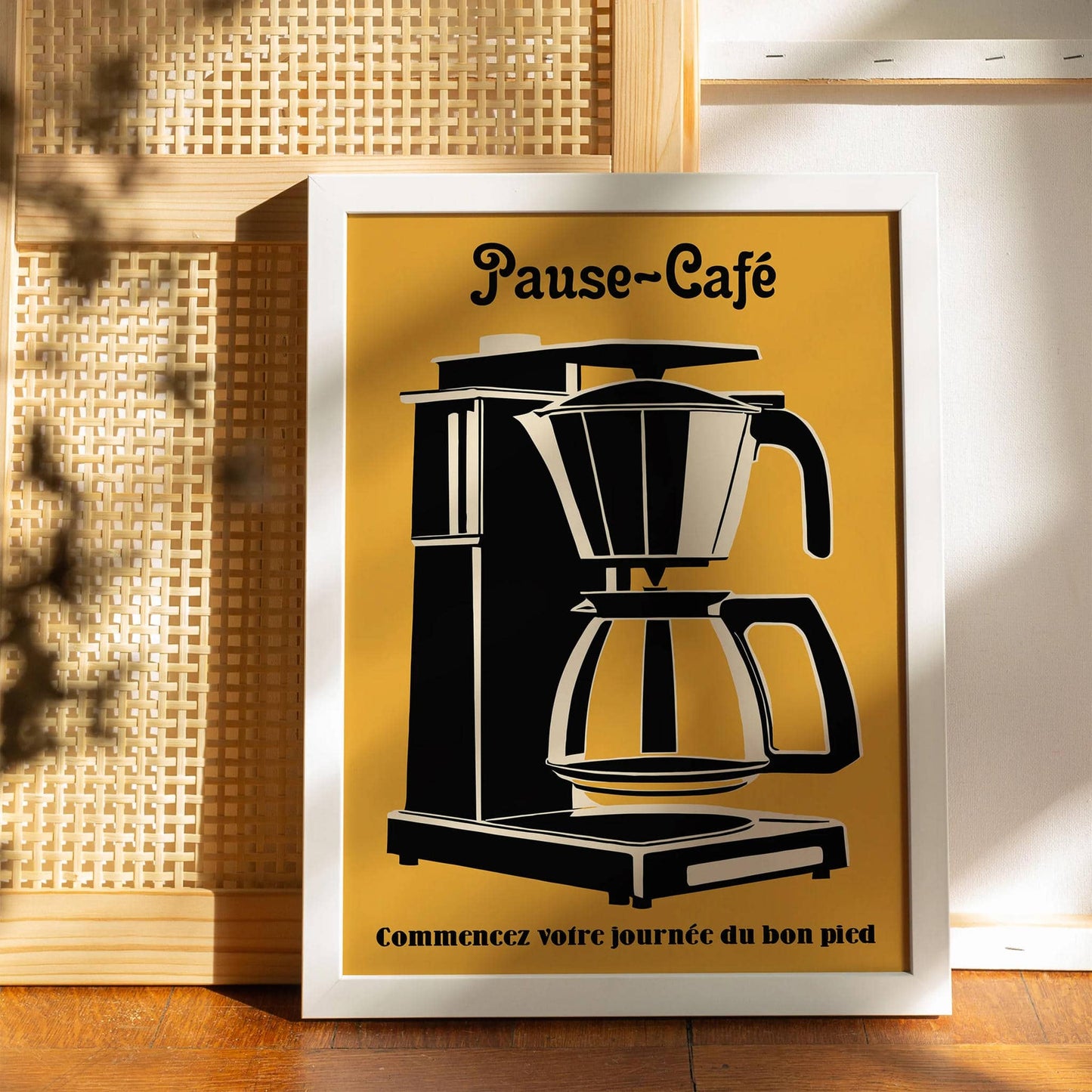 French Coffee Maker Retro Poster