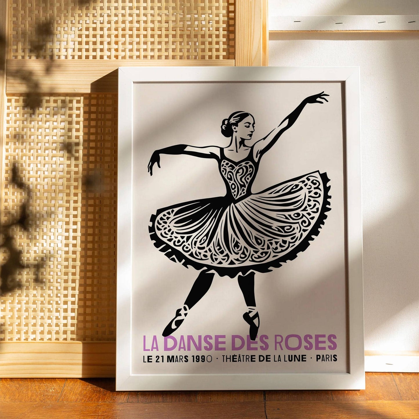 1990 Retro French Ballerina Art Print