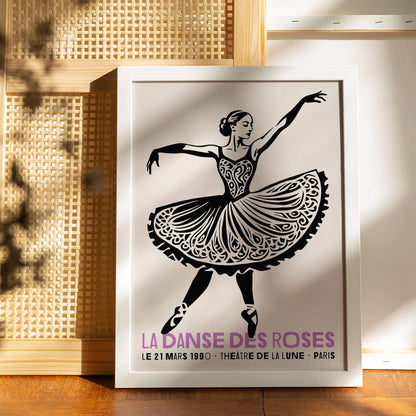 1990 Retro French Ballerina Art Print