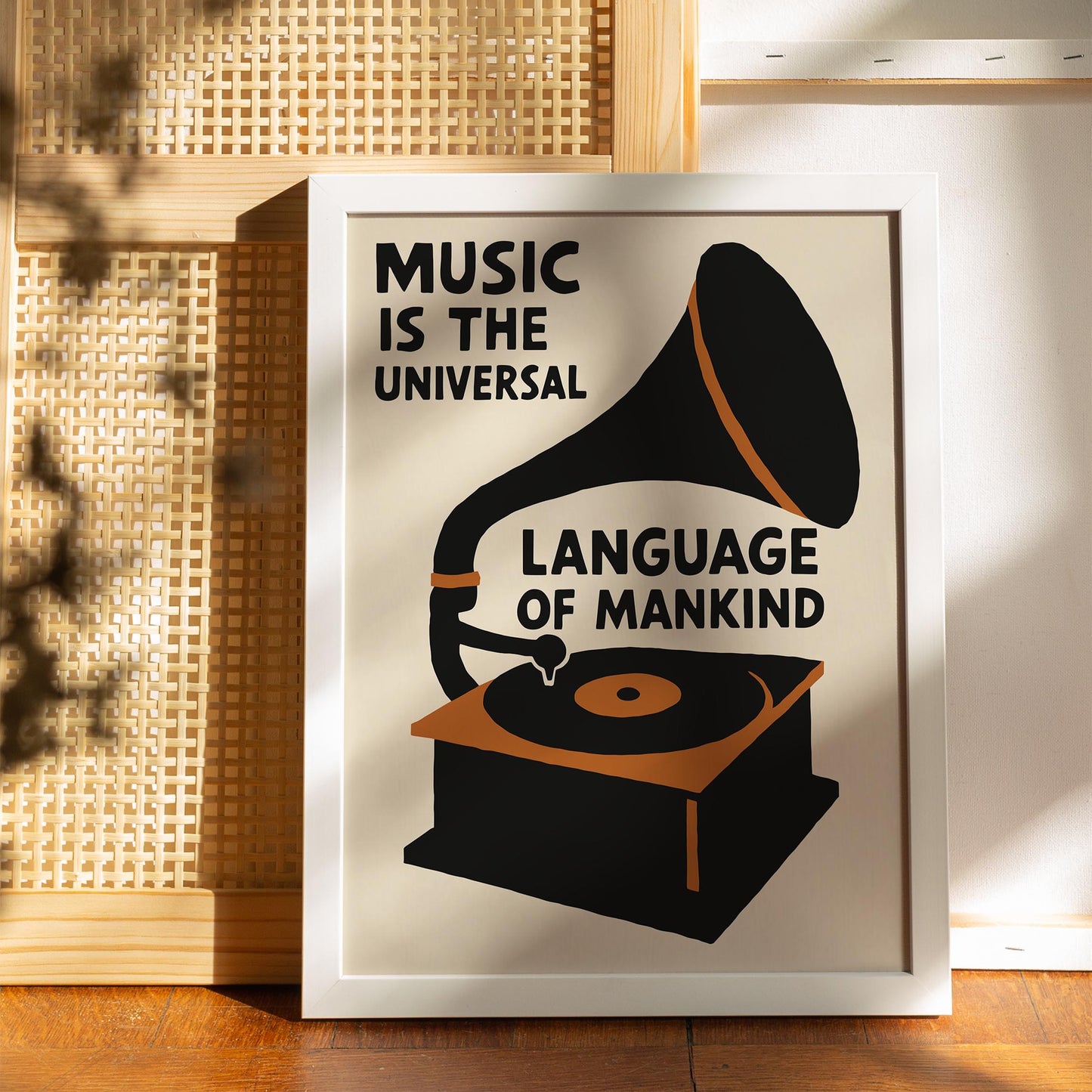 Vintage Gramophone Music Print