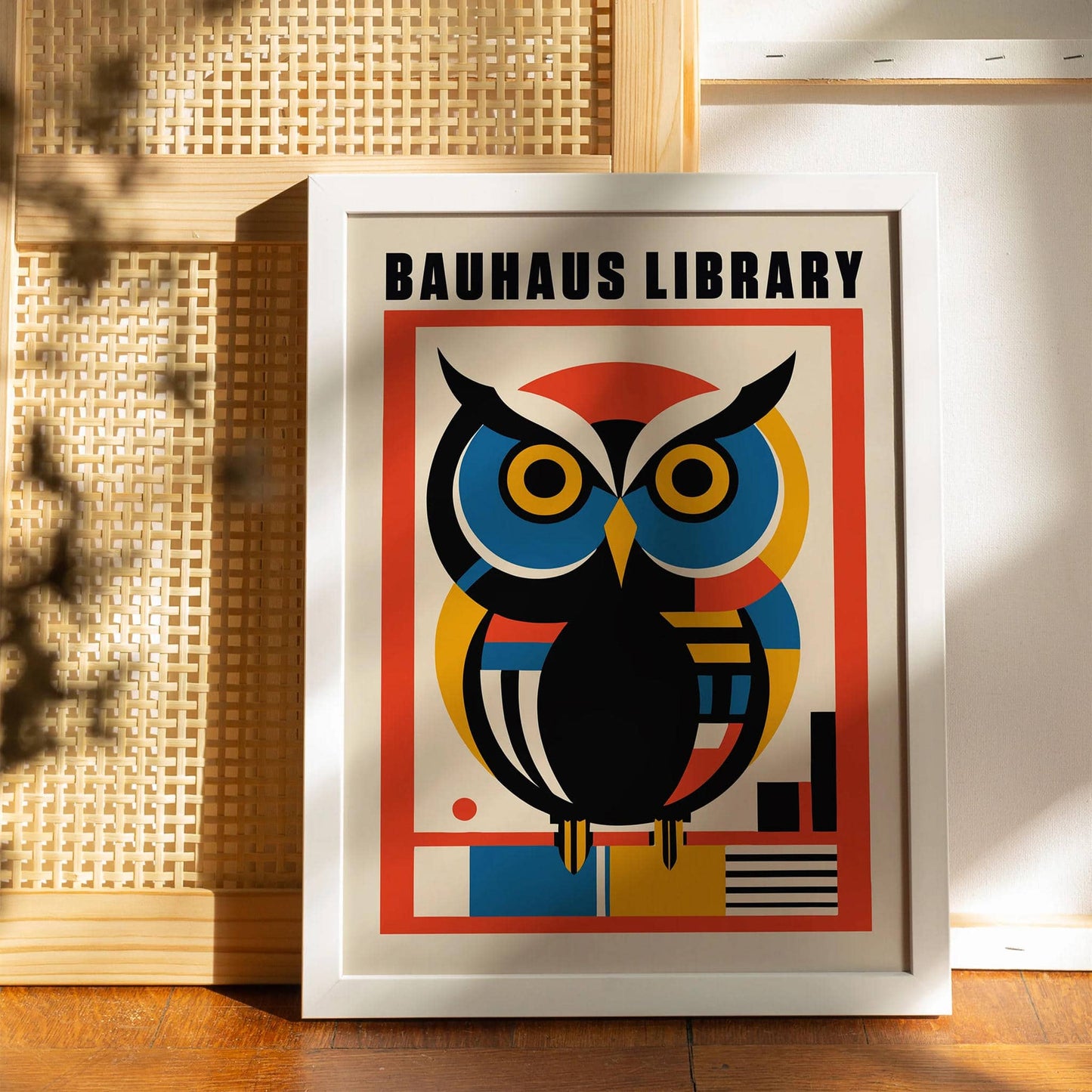 Bauhaus Library - Retro Owl Poster