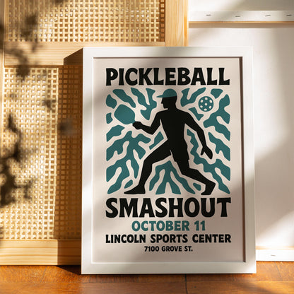 Pickleball Smashout Wall Art