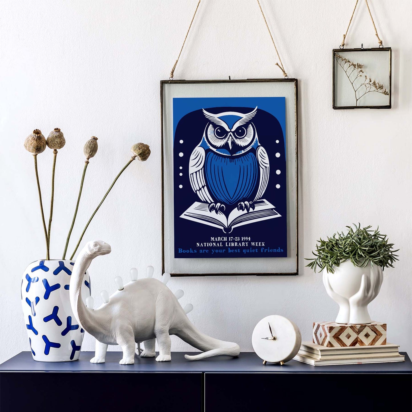 Wise Owl Reading Poster Print