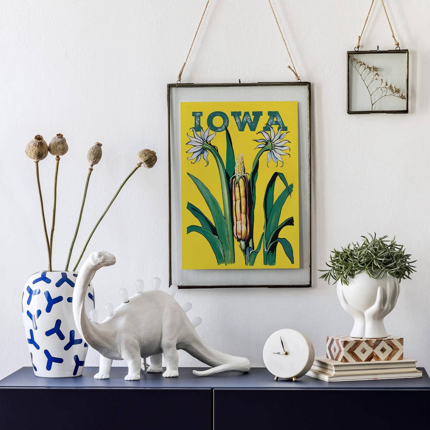 Iowa - Retro Travel Corn Poster