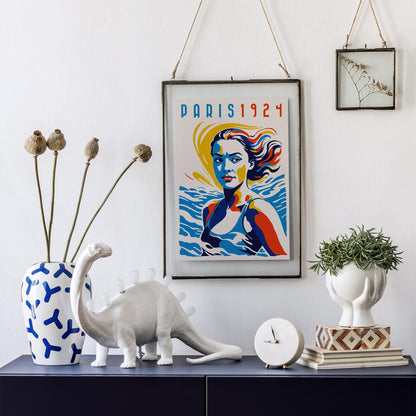 Paris 1924 Vintage Beach Wall Art Print