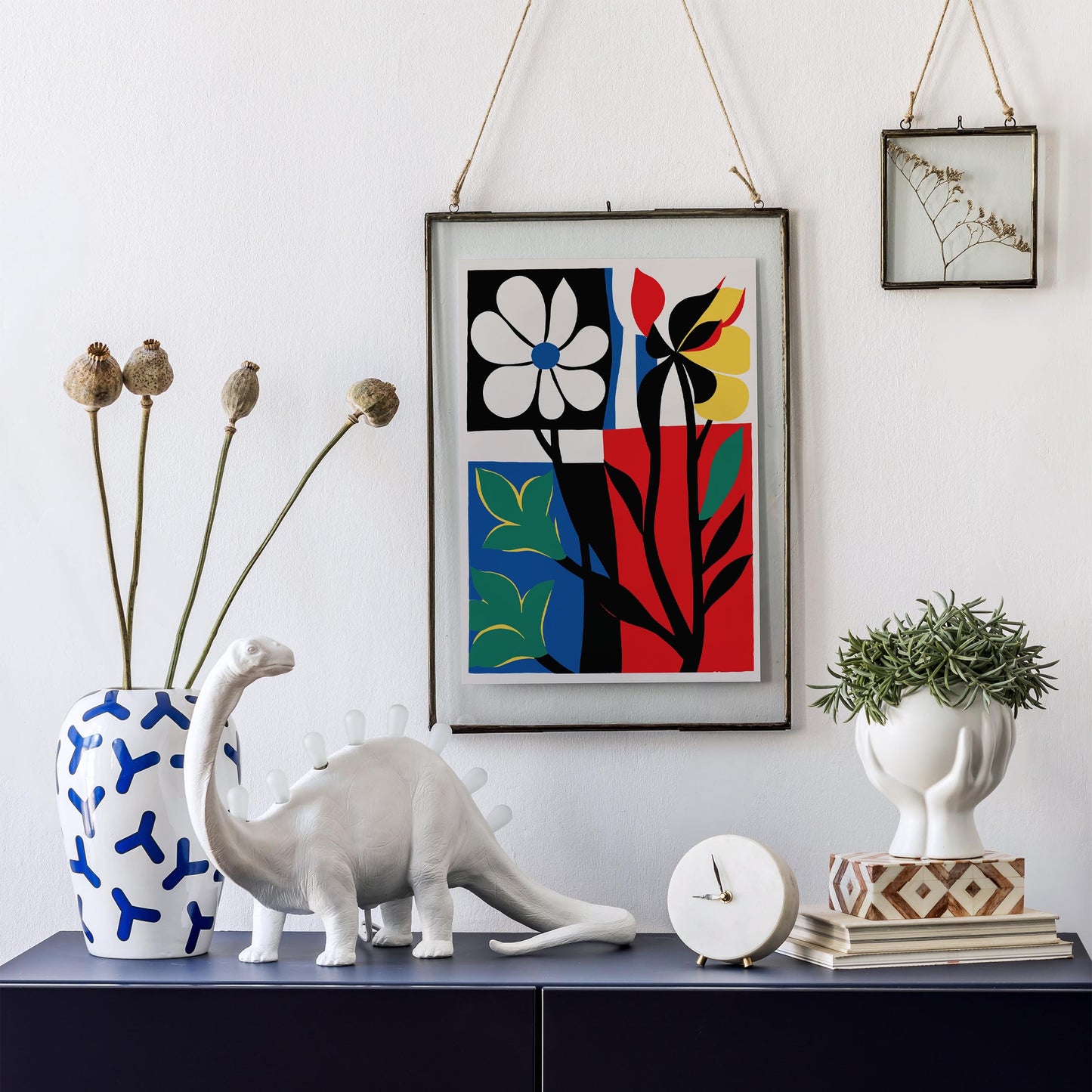 Abstract Floral Quadrants Wall Art