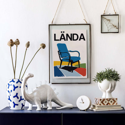 Lända Chair Reading Poster Print