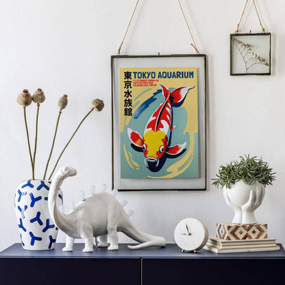 Tokyo Aquarium Japanese Koi Fish Poster