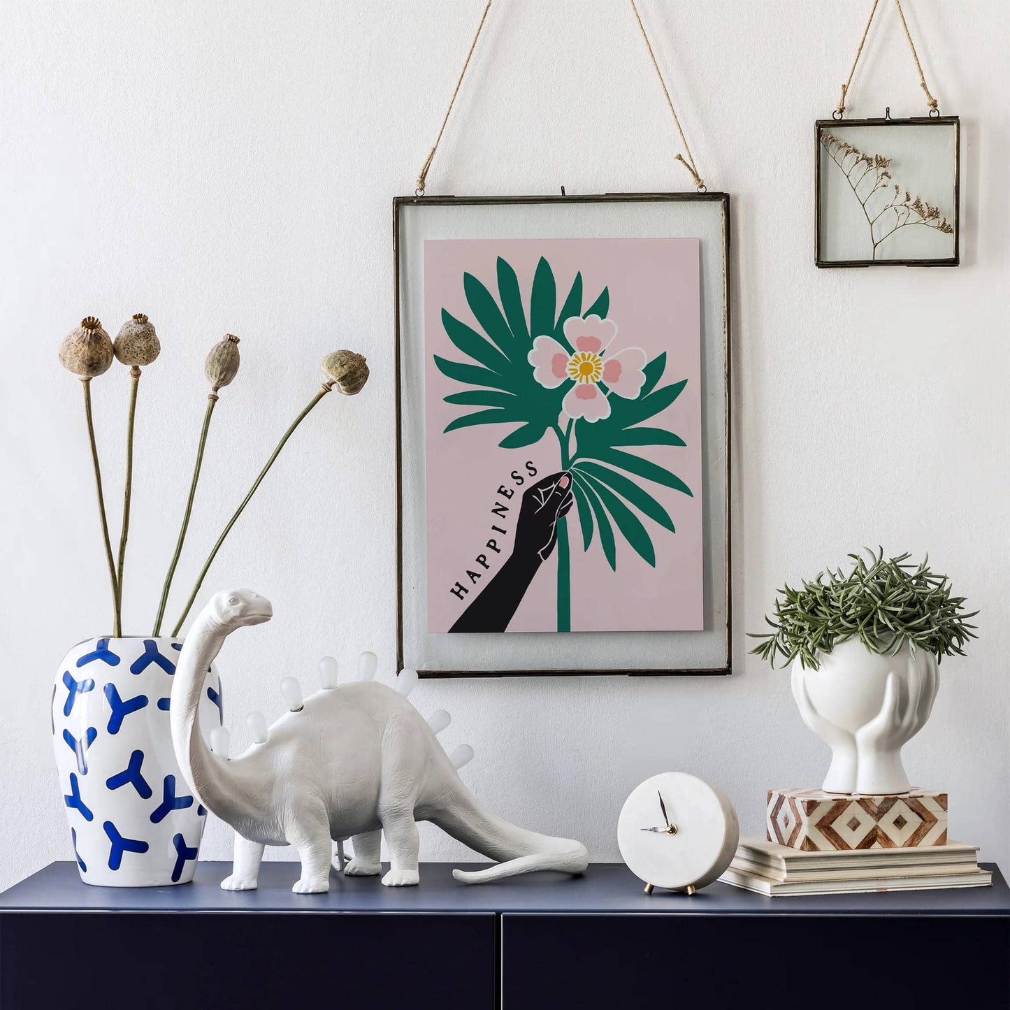 Happiness Floral Art Print