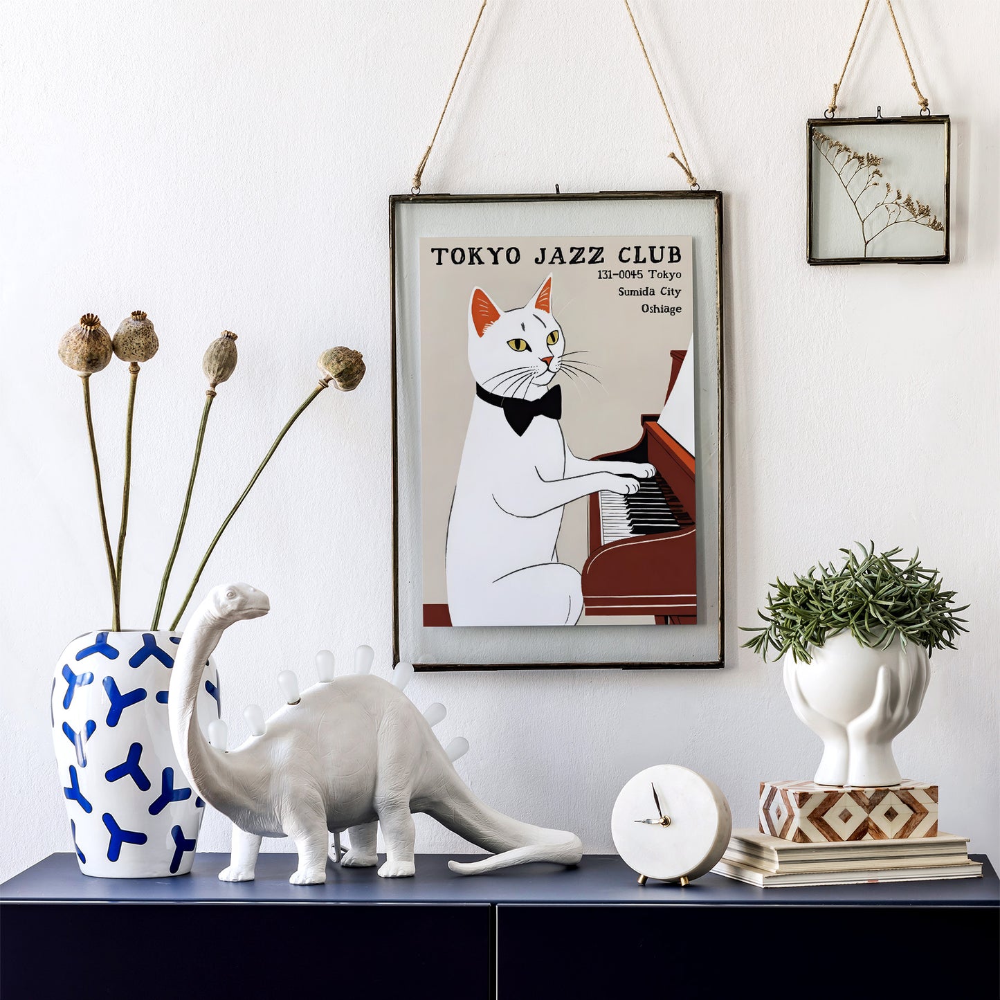 Tokyo Jazz Club Cat Piano Poster