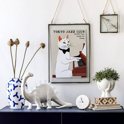 Tokyo Jazz Club Cat Piano Poster