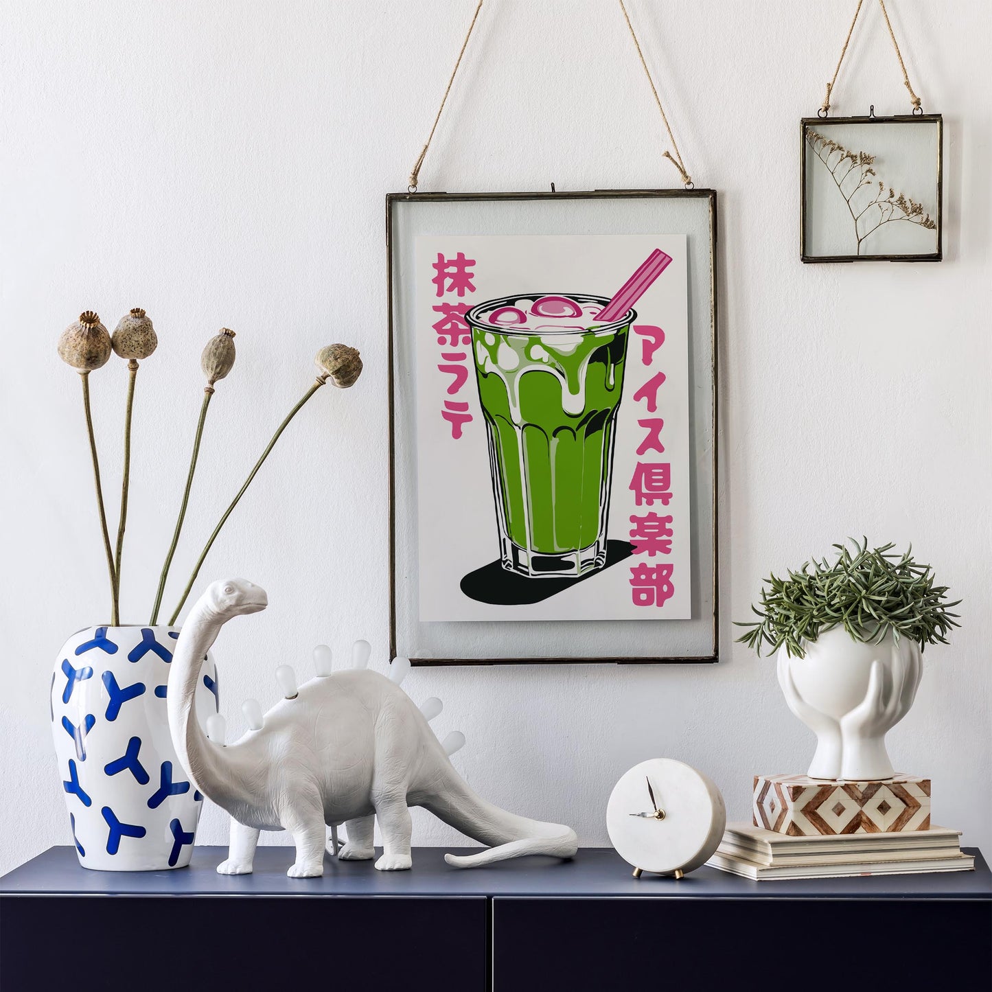 Matcha Latte Ice Drink Poster Print