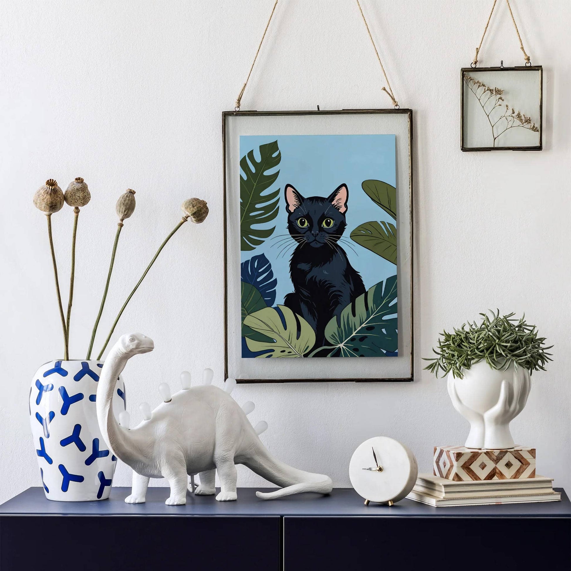 monstera and cats Cute Cat and Monstera Leaves Print – HypeSheriff