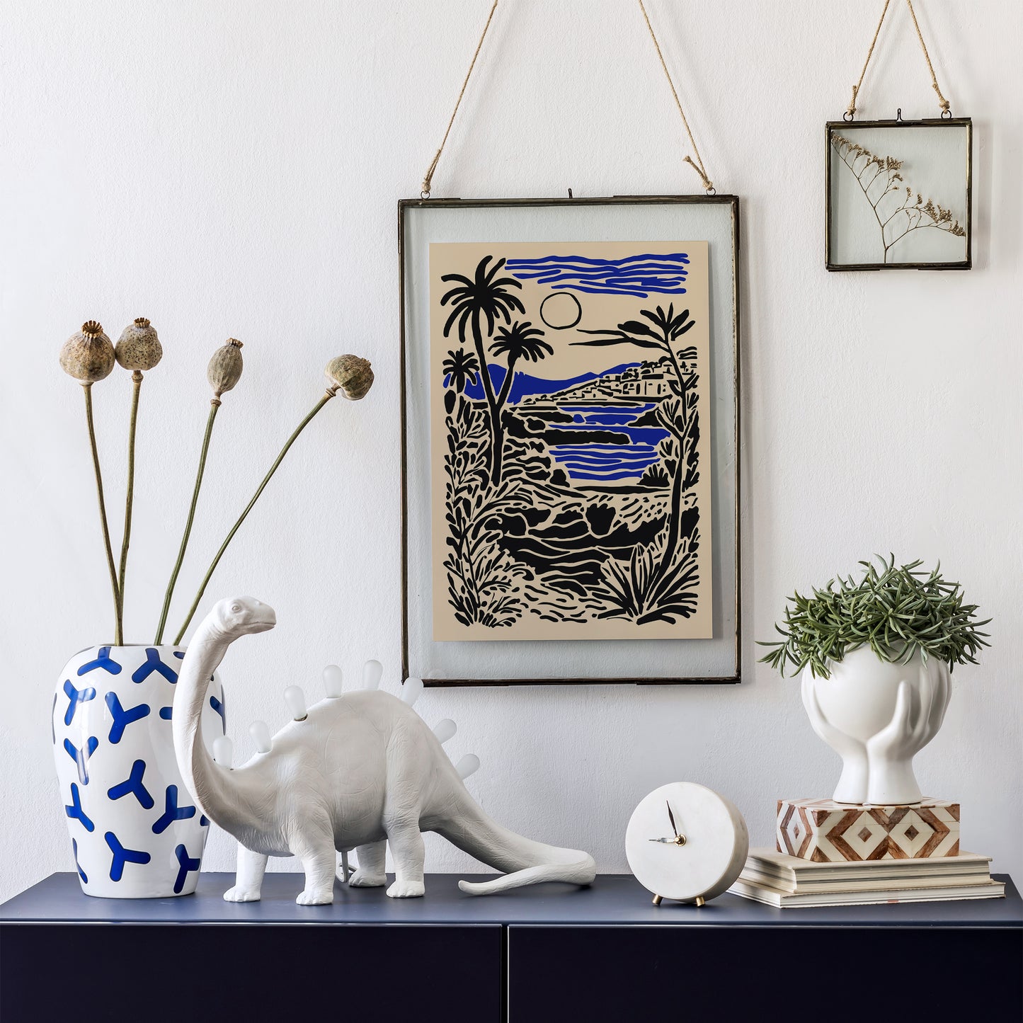 Santorini Landscape Poster