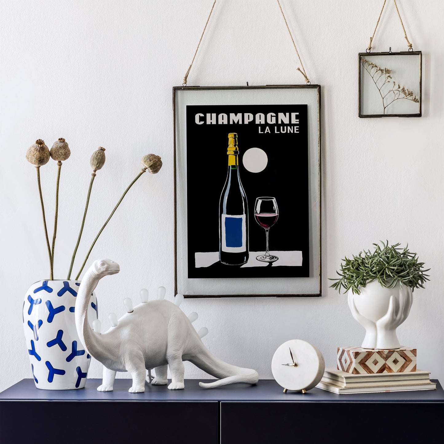 Champagne La Lune Moonlight Art Print