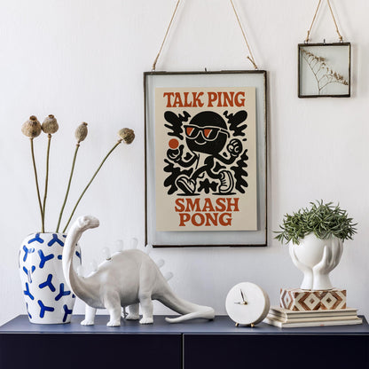 Smash Pong Retro Poster