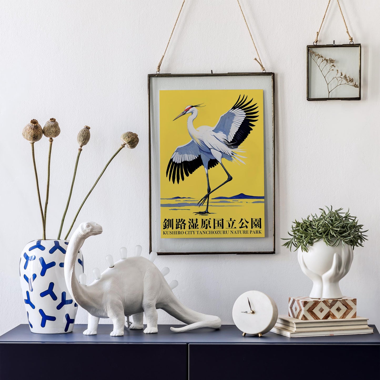 Japanese Crane Poster Kushiro Wildlife Art Print