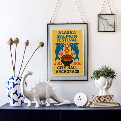 Alaska Salmon Festival Poster Print