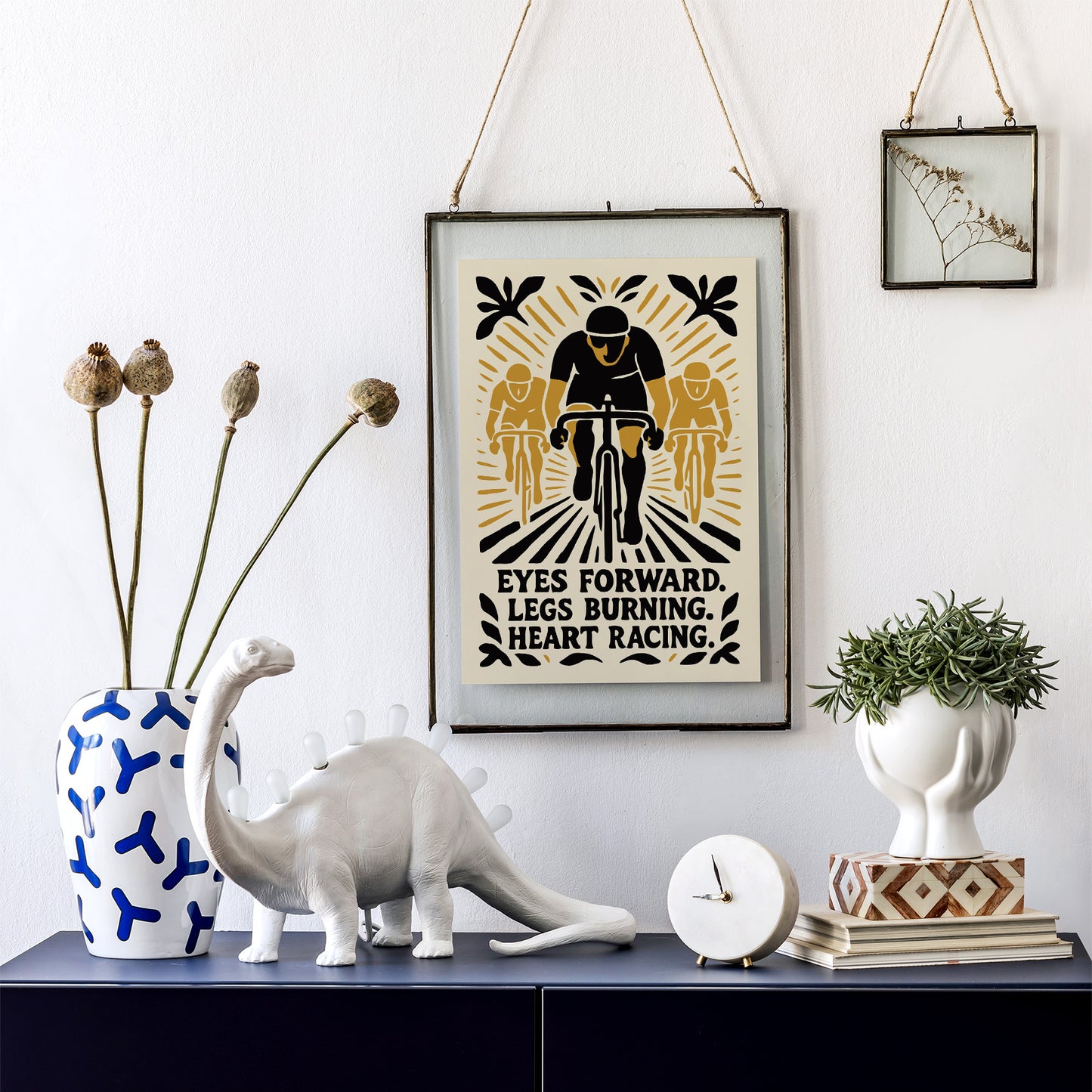 Cycling Motivation Retro Poster