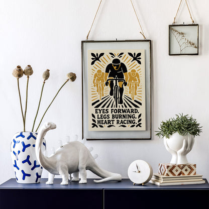 Cycling Motivation Retro Poster