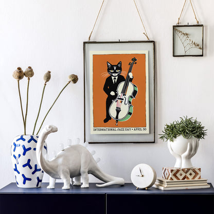 International Jazz Day Cat Music Poster
