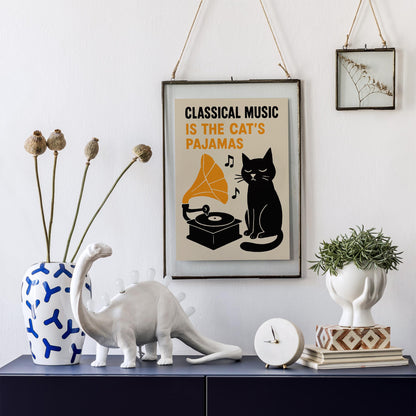 Cat Classical Music Wall Art