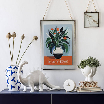 Never Stop Growing Floral Poster