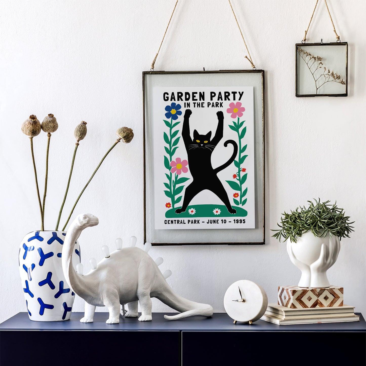 Garden Party Celebration Cat 1995 Poster