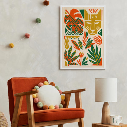 African Jungle Vibrant Poster