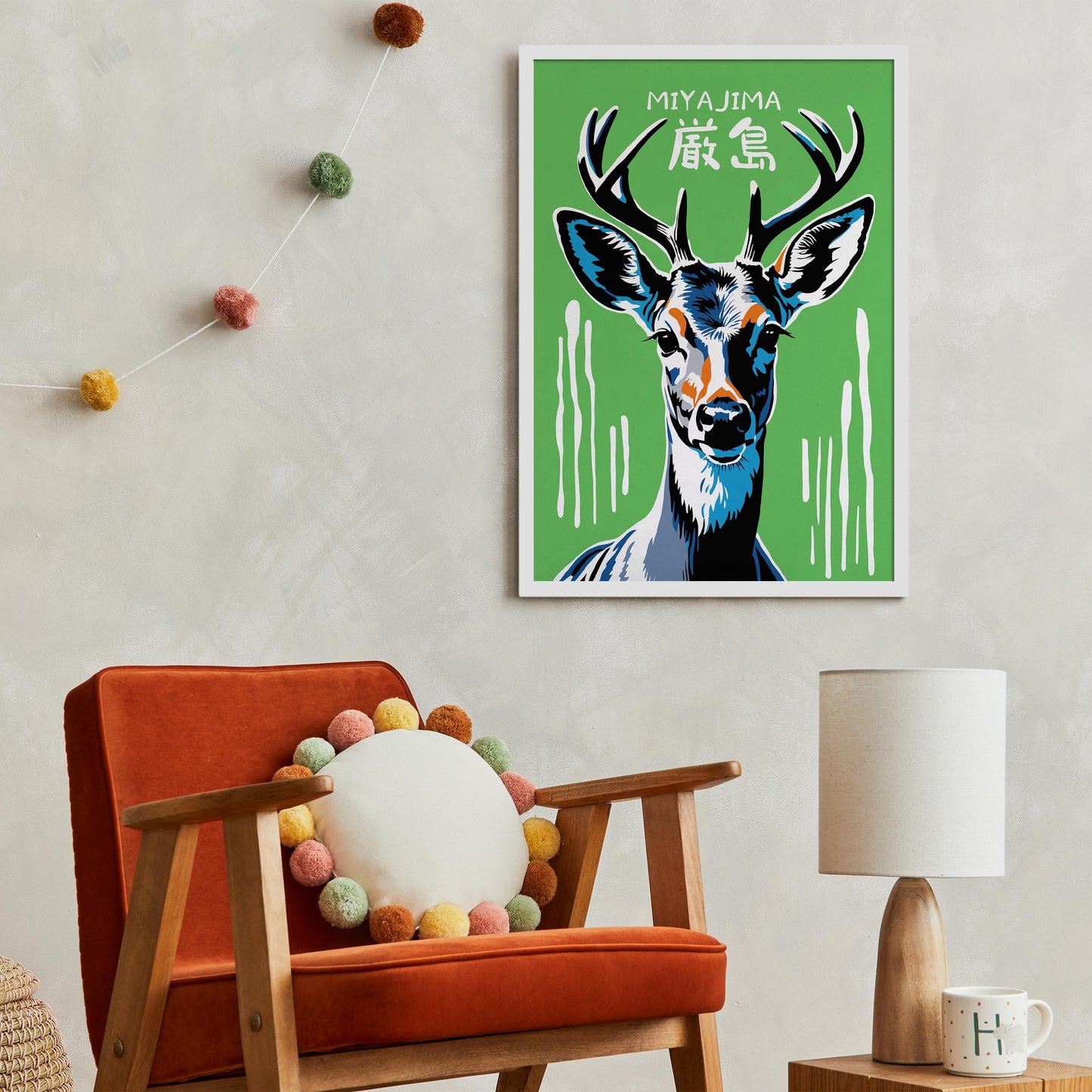 Miyajima Deer Art Print
