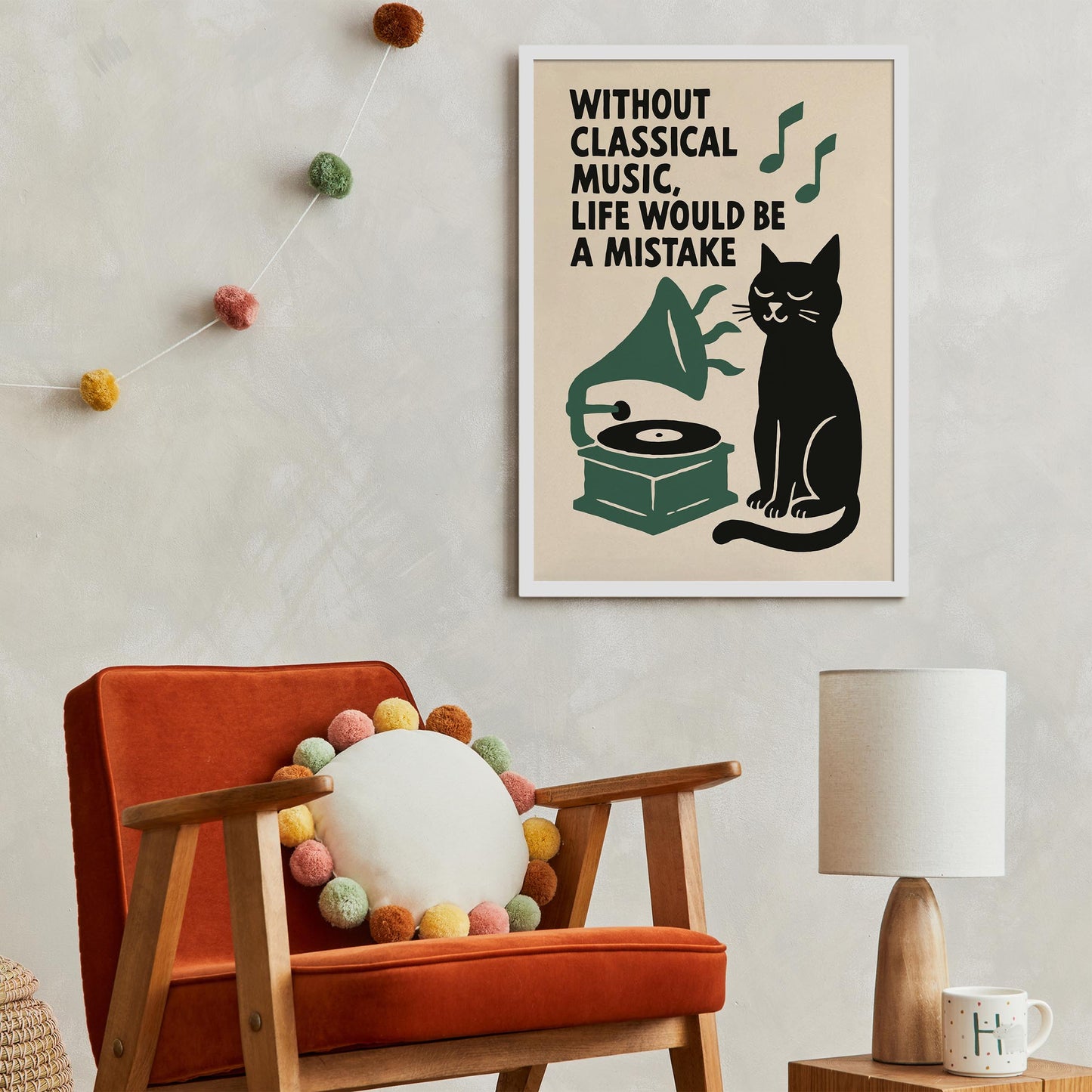 Classical Music Cat Poster