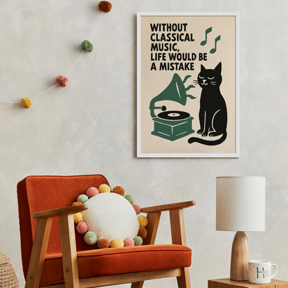 Classical Music Cat Poster