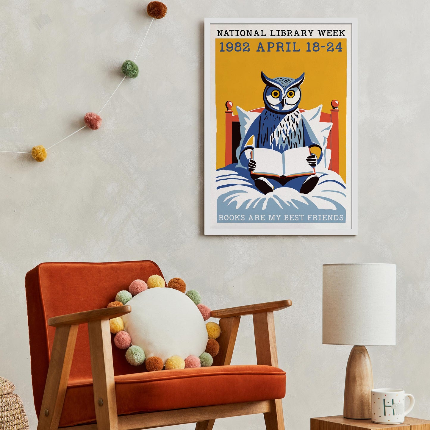 Owl Reading Poster