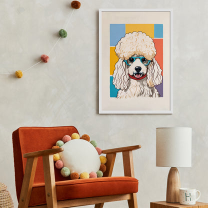 Noodle Poodle Dog Portrait Poster