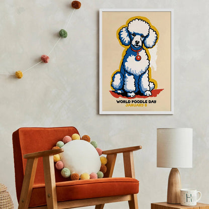 World Poodle Day Retro Poster