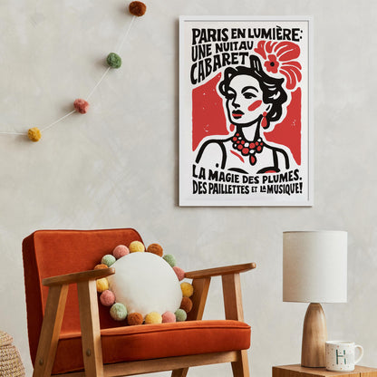 Paris Cabaret Night Poster