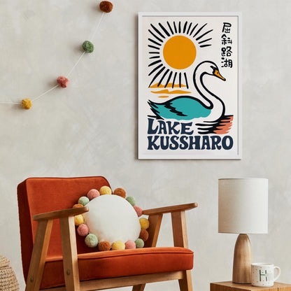 Lake Kussharo Swan Sunrise Print