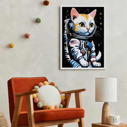 Astronaut Cat - Space Wall Art