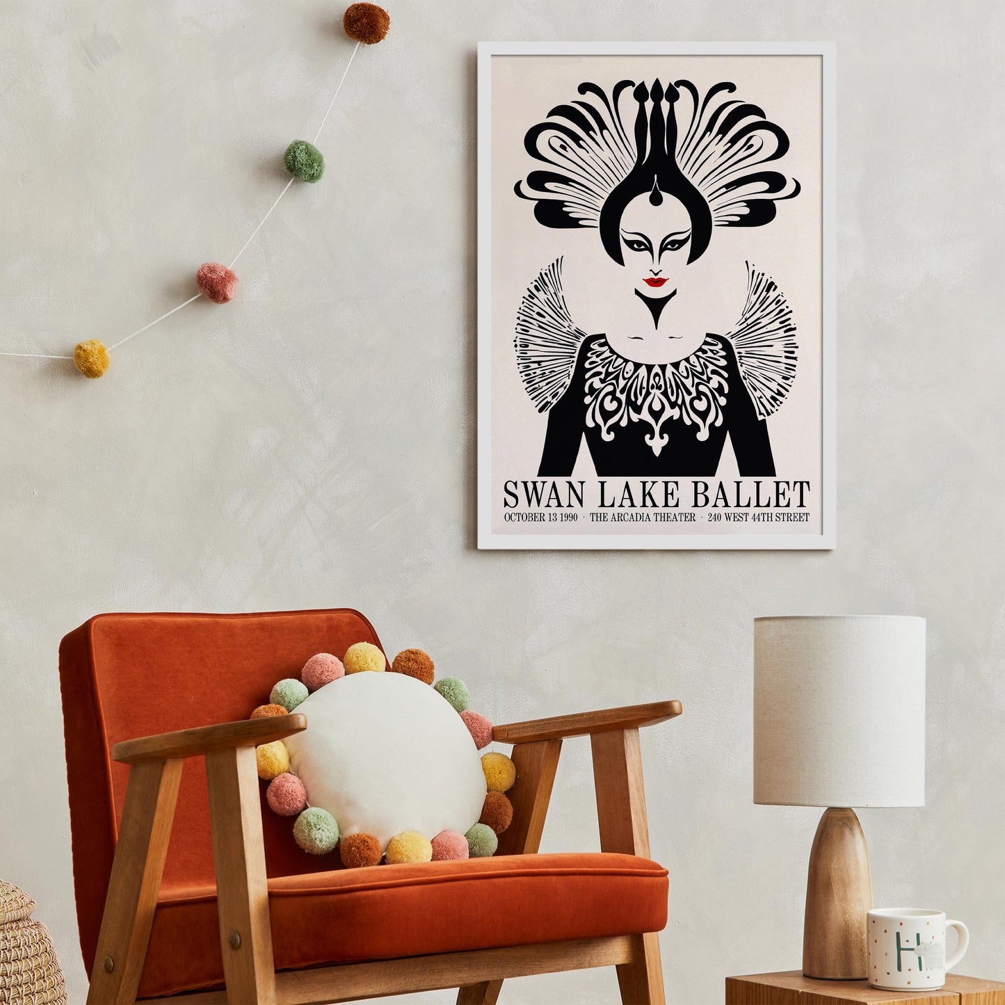 Swan Lake Art Deco Print