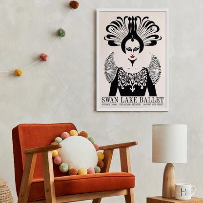 Swan Lake Art Deco Print
