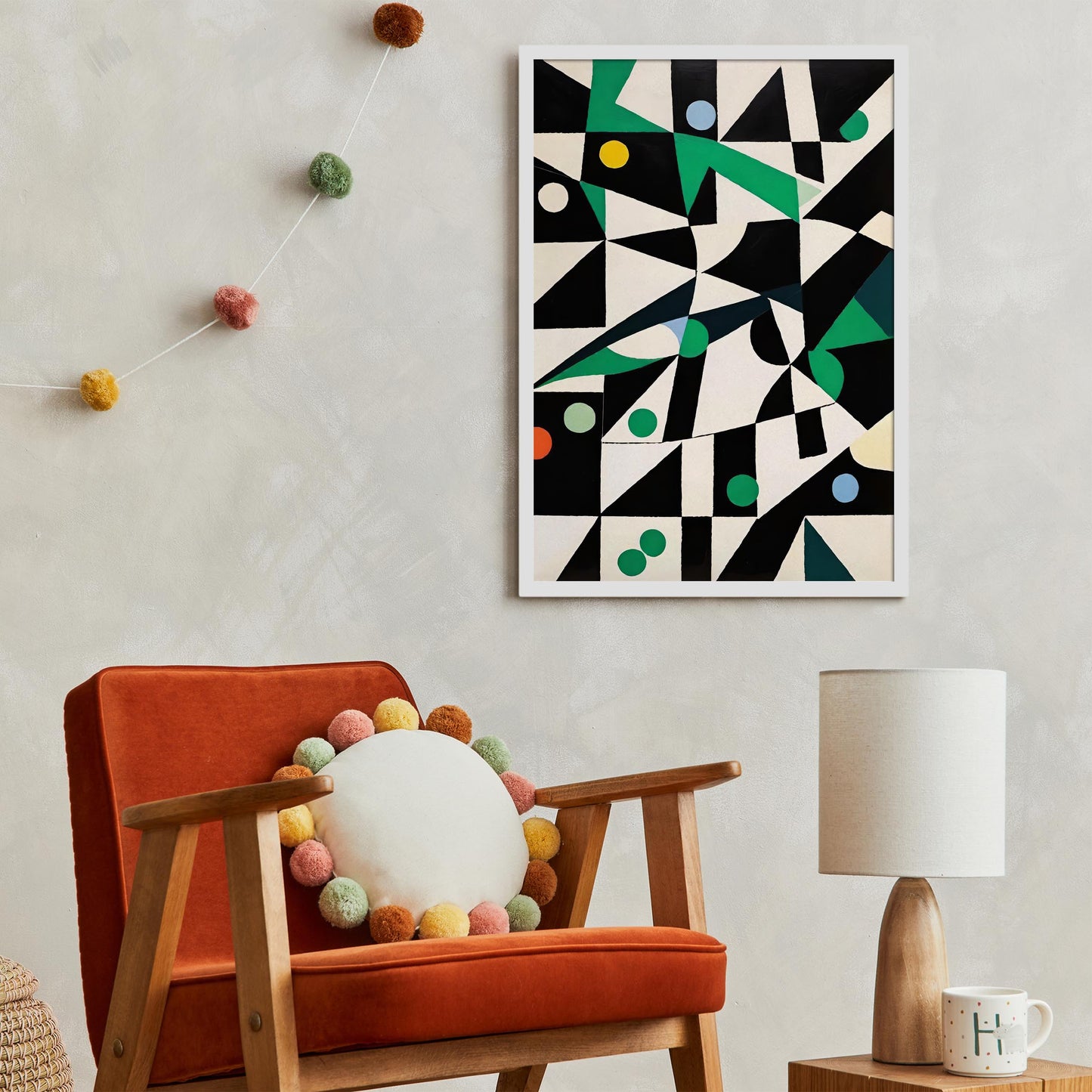 Colorful Abstract Shapes Wall Art