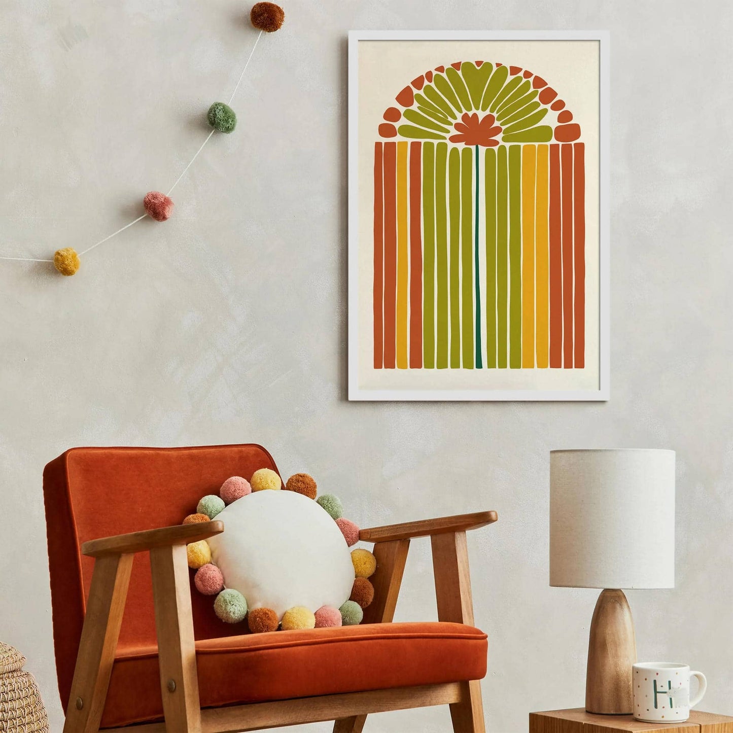 Retro Boho Chic Art Print for Home Decor