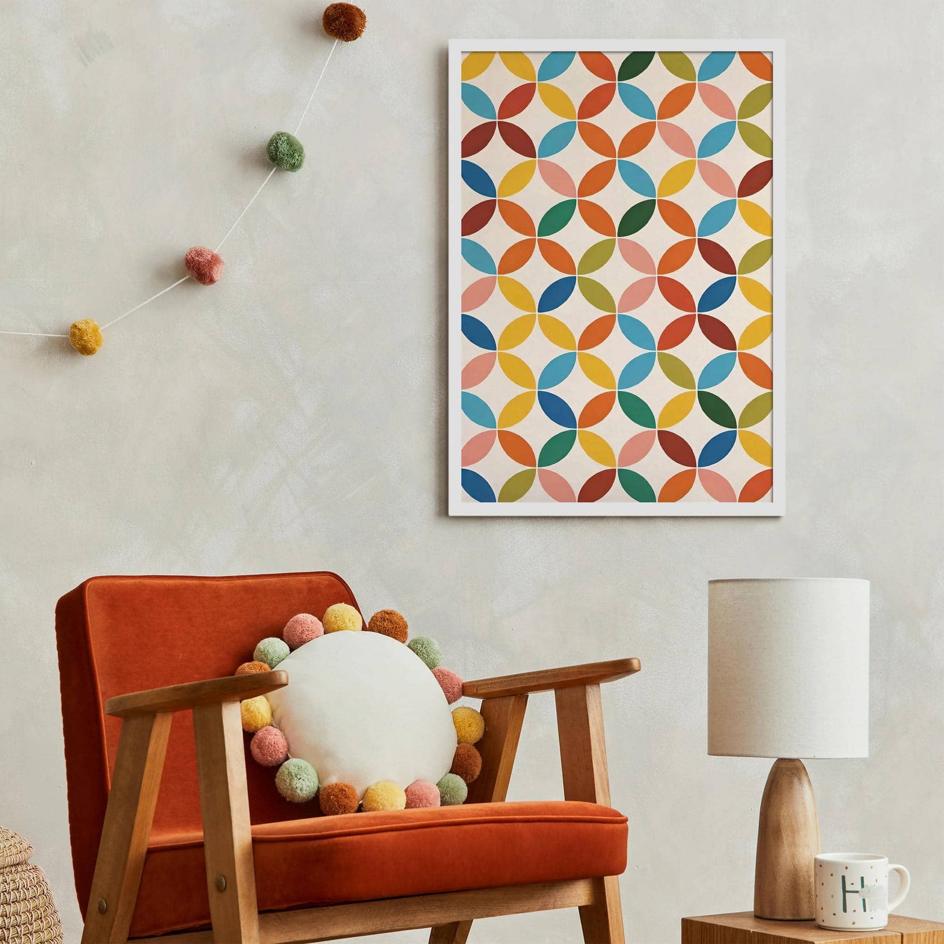 Mid Century Modern Colorful Pattern Poster - HypeSheriff