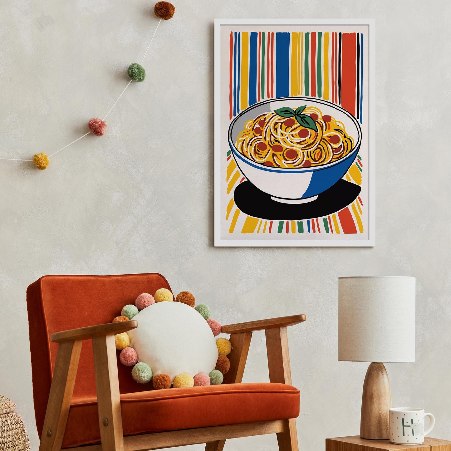 Spaghetti Pasta Food Wall Print