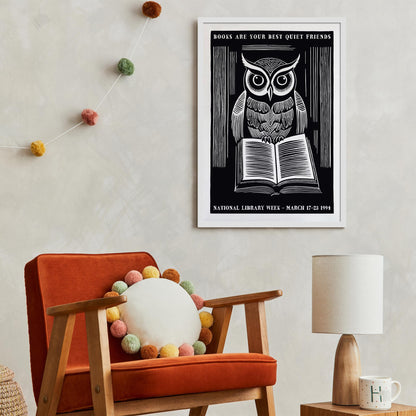 National Library Week Owl Poster