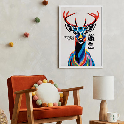 Miyajima Island Deer Poster