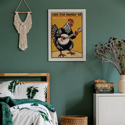 Lone Star Roundup Rooster Poster Print