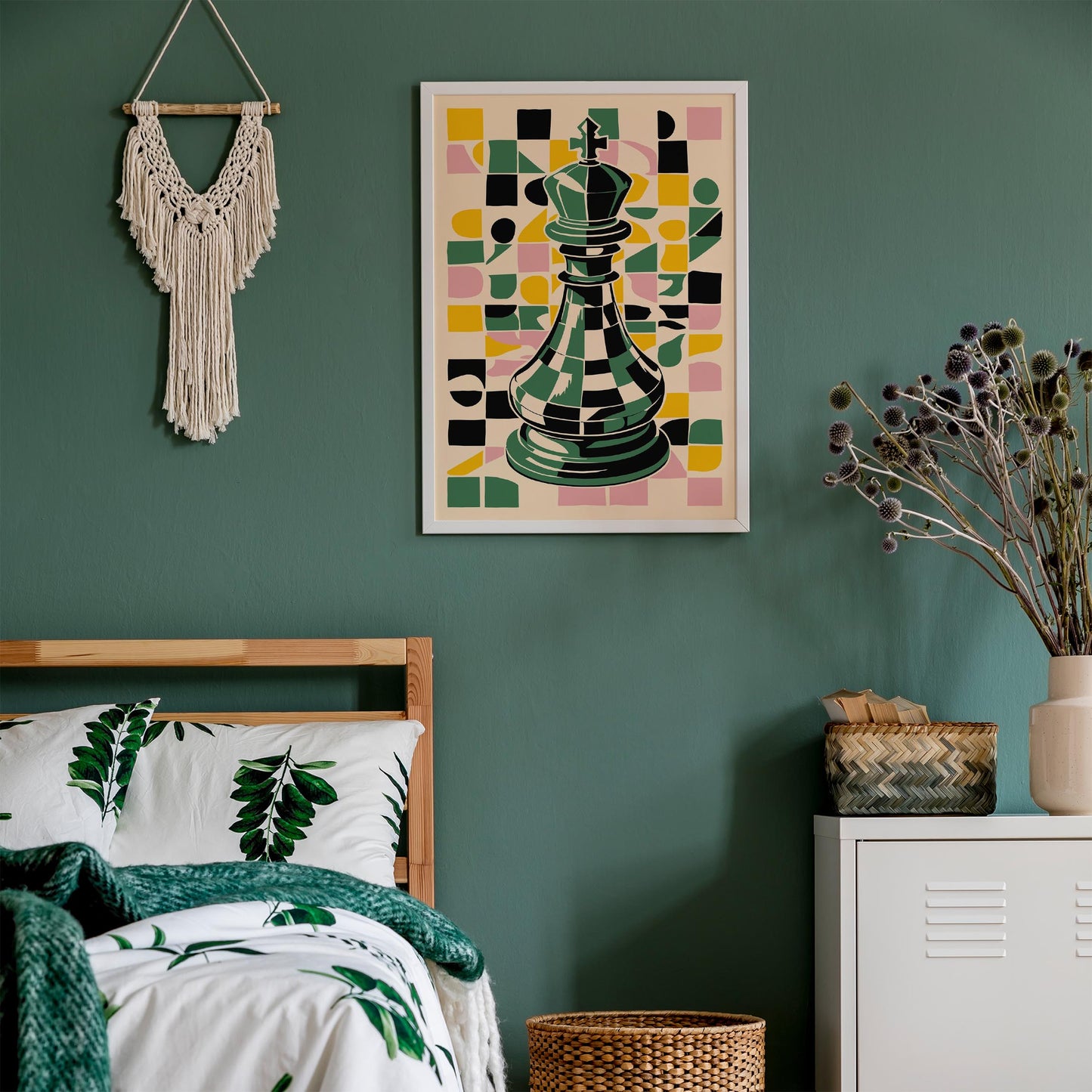 Abstract King Chess Wall Art