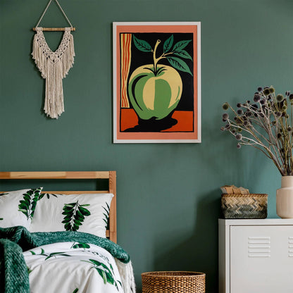 Retro Growing Apple Art Print