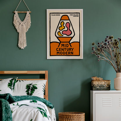 Mid Century Lava Lamp Poster